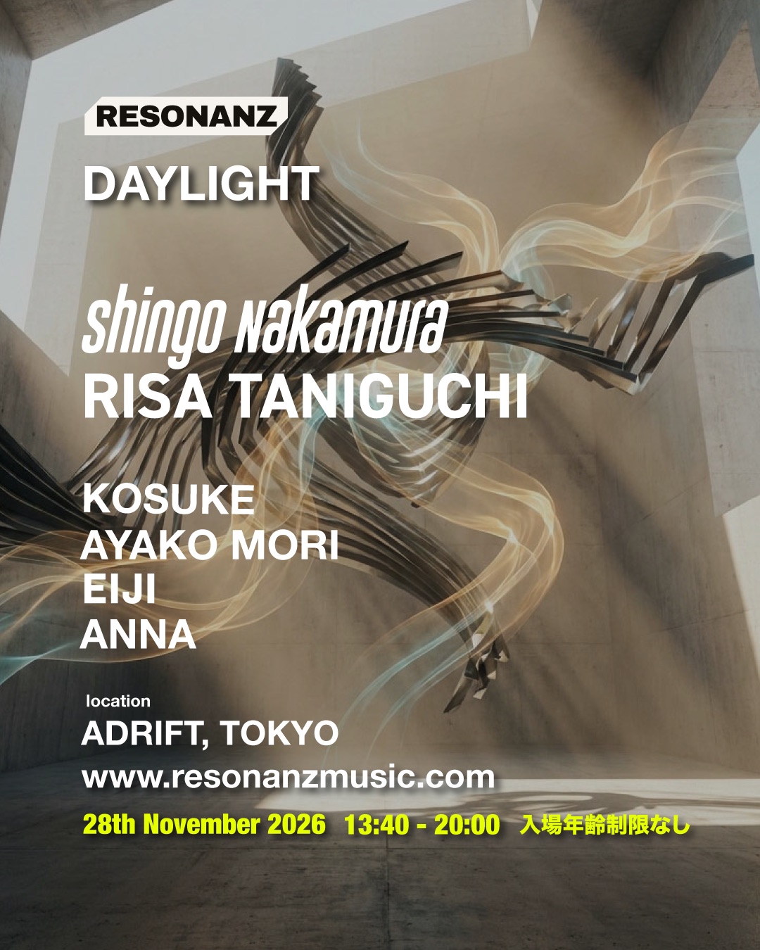 RESONANZ DAYLIGHT — official event poster